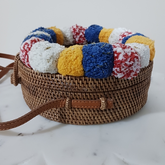 Cleobella Williamsburg Pom Pom Cantina Crossbody Anthropologie - Picture 9 of 14